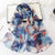 Women's Elegant Flower Georgette Silk Scarves