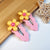 Women's Elegant Flower Resin Stoving Varnish Hair Clip