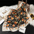 Women's Elegant Flower Satin Printing Silk Scarf