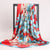 Women's Elegant Flower Satin Printing Silk Scarves