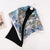 Women's Elegant Flower Twill Satin Printing Silk Scarf