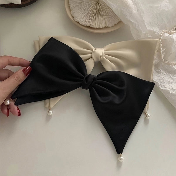 Women's Elegant French Style Bow Knot Cloth Hair Clip