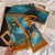 Women's Elegant Geometric Satin Printing Silk Scarf