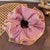 Women's Elegant Glam Oversized Plaid Cloth Hair Tie