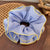 Women's Elegant Glam Oversized Plaid Cloth Hair Tie