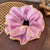 Women's Elegant Glam Oversized Plaid Cloth Hair Tie