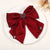 Women's Elegant Heart Shape Bow Knot Satin Inlay Artificial Diamond Hair Clip