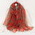 Women's Elegant Lady Color Block High Quality Yarn Printing Silk Scarf