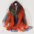 Women's Elegant Lady Color Block High Quality Yarn Printing Silk Scarf