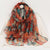 Women's Elegant Lady Color Block High Quality Yarn Printing Silk Scarf