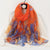 Women's Elegant Lady Color Block High Quality Yarn Printing Silk Scarf