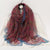 Women's Elegant Lady Color Block High Quality Yarn Printing Silk Scarf