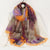 Women's Elegant Lady Color Block High Quality Yarn Printing Silk Scarf