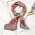 Women's Elegant Lady Color Block Polyester Printing Silk Scarf