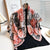 Women's Elegant Lady Flower Polyester Scarf