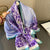 Women's Elegant Lady Flower Satin Printing Silk Scarf