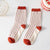 Women's Elegant Lady Lattice Cherry Nylon Cotton Crew Socks A Pair