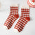 Women's Elegant Lady Lattice Cherry Nylon Cotton Crew Socks A Pair