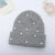 Women's Elegant Lady Solid Color Pearl Eaveless Wool Cap