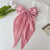 Women's Elegant Lady Streetwear Printing Solid Color Bow Knot Cloth Hair Clip