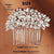 Women's Elegant Leaf Alloy Rhinestone Diamond Insert Comb