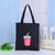 Women's Elegant Letter Canvas Shopping Bags