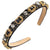 Women's Elegant Luxurious Color Block Alloy Cloth Plating Inlay Glass Hair Band