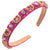 Women's Elegant Luxurious Color Block Alloy Cloth Plating Inlay Glass Hair Band