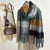 Women's Elegant Plaid Imitation Cashmere Tassel Scarf