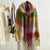 Women's Elegant Plaid Imitation Cashmere Tassel Scarf