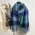 Women's Elegant Plaid Imitation Cashmere Tassel Scarf