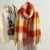 Women's Elegant Plaid Imitation Cashmere Tassel Scarf