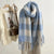 Women's Elegant Plaid Imitation Cashmere Tassel Scarf