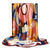 Women's Elegant Plant Satin Silk Scarves