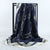 Women's Elegant Printing Color Block Satin Printing Silk Scarf