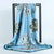 Women's Elegant Printing Color Block Satin Printing Silk Scarf