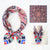 Women's Elegant Printing Satin Printing Silk Scarf