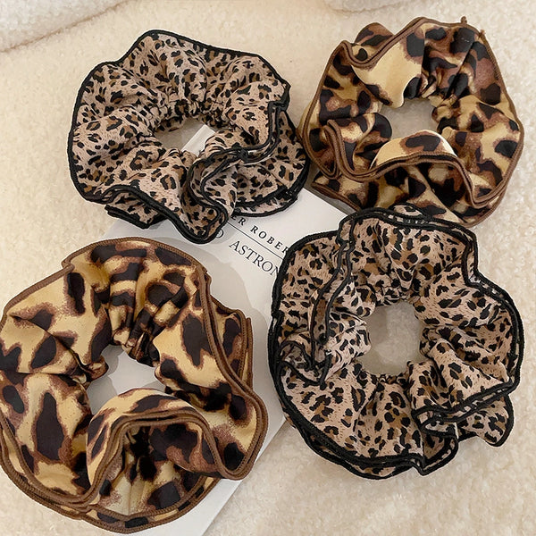 Women's Elegant Retro Leopard Cloth Hair Tie