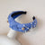 Women's Elegant Retro U Shape Cloth Inlay Rhinestones Pearl Hair Band