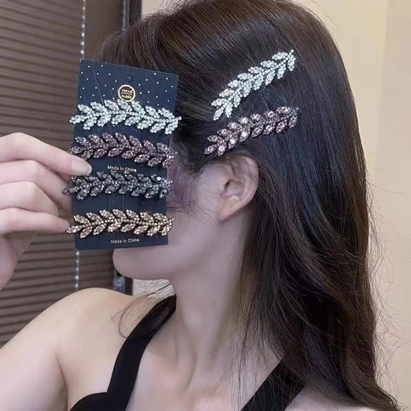 Women's Elegant Simple Style Grain Rhinestone Hair Clip