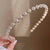 Women's Elegant Simple Style Solid Color Cloth Beaded Hair Band