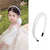 Women's Elegant Simple Style Solid Color Cloth Beaded Hair Band