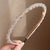 Women's Elegant Simple Style Solid Color Cloth Beaded Hair Band