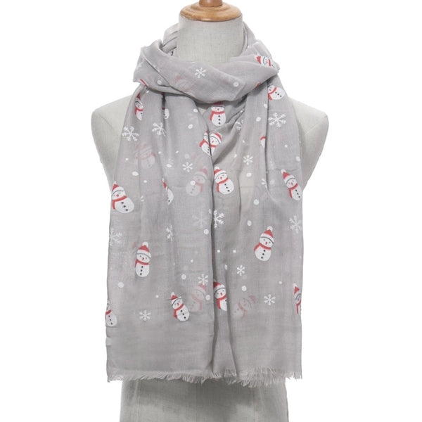 Women's Elegant Snowman Snowflake Polyester Shawls