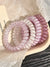 Women's Elegant Solid Color Plastic Resin Handmade Hair Tie