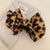 Women's Elegant Streetwear Bow Knot Leopard Hp Cloth Hair Claws