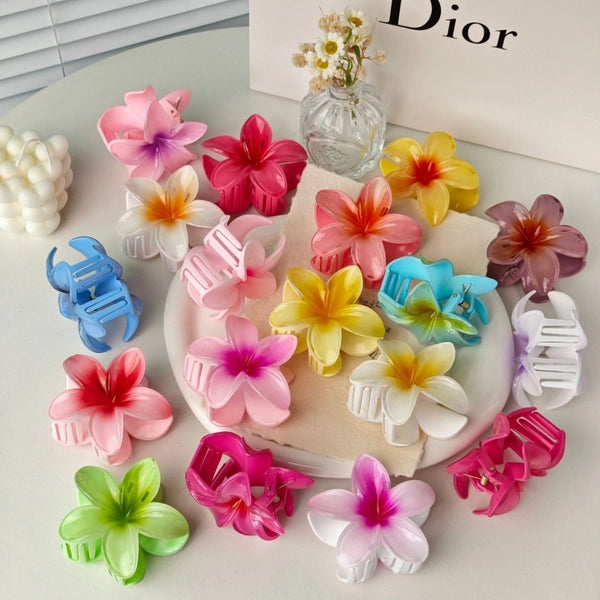 Women's Elegant Streetwear Floral Plastic Handmade Hair Claws