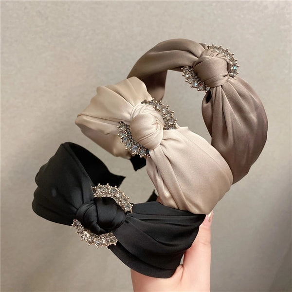 Women's Elegant Streetwear Solid Color Satin Hair Band