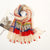 Women's Elegant Stripe Flower Cotton And Linen Tassel Scarf