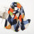 Women's Elegant Stripe Flower Cotton And Linen Tassel Scarf